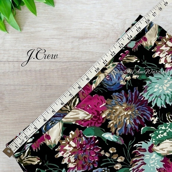 J.Crew vibrant floral stretch cotton sateen pencil skirt *shop@iamwarrior - Picture 10 of 14